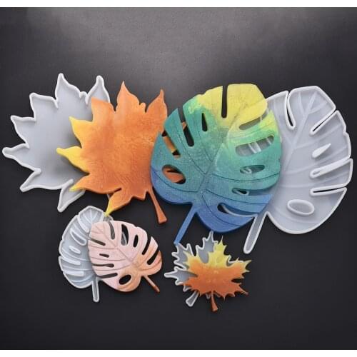 Maple Palm Shape Silicone Casting Coaster Resin Molds UV Epoxy Resin Molds DIY Coasters Mould Jewelry Making Tools