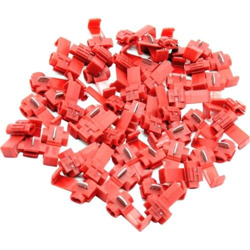 50Pieces Electrical Quick Splice Cable Connector Lock Wire Terminal 16-22AWG