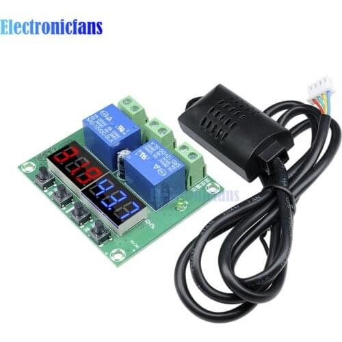 XH-M452 DC 12V Thermostat Temperature Humidity Control LED Digital Display Dual Output Thermometer Hygrometer Controller Relay