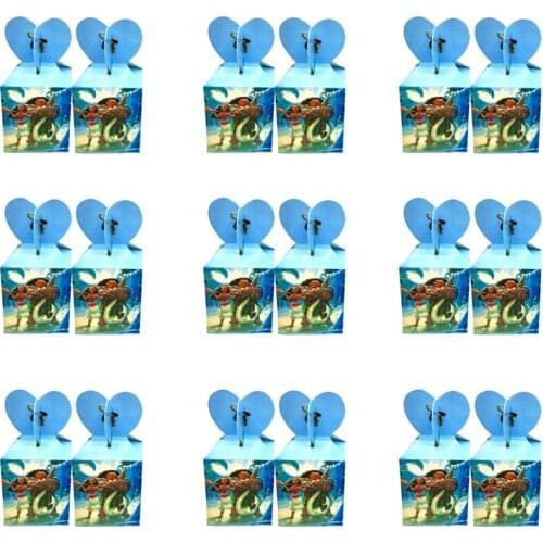 Disney Moana theme christmas candy apple boxes for kids birthday party supplies wedding party candy gift boxes baby shower party