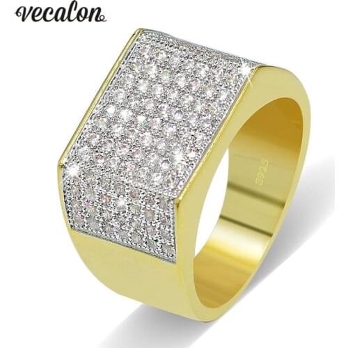Vecalon Punk Rings For Men
