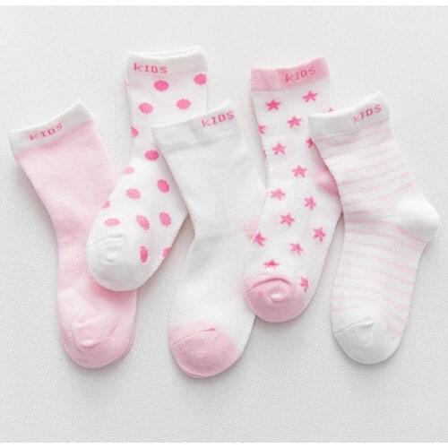 1 Pair Lytwtws Cotton Summer Baby Socks Girls Kids Children Boys Kids Newborn Star Dot Striped