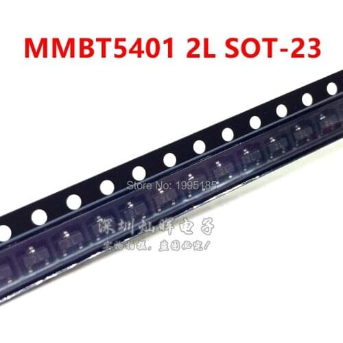 100pcs SMD Triode Transistor MMBT5401 2L 0.6A/180V PNP SOT23 mmbt5401lt1