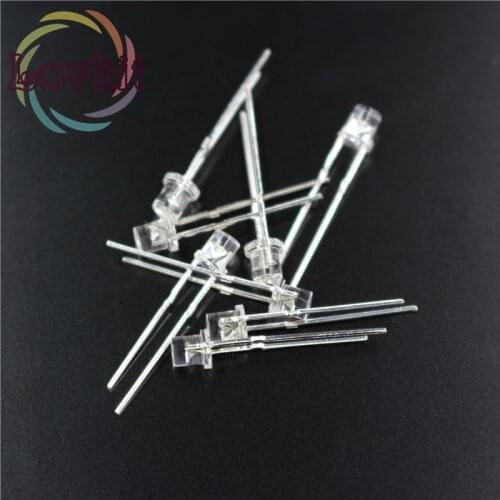 1000 pcs/lot 3mm Flat Top White led Wide Angle light Emitting Diode High Quality Electronic Components Retail