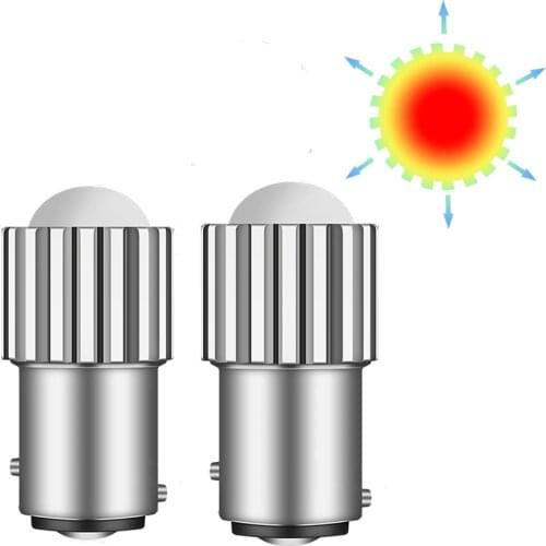 2PCS Sun-flower COB Lens P21w Led Car Light 1156 Ba15s Auto Super Bright Reverse Lamp Durable Turn Signal Bulb White 6000K 12V