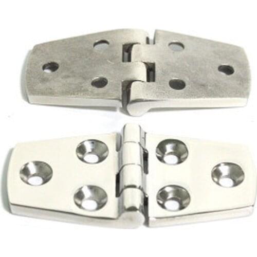 2 Pcs Durable 304 Stainless Steel Boat/ Door Hinge Stamping Cabinet Marine Hardware 76*38*4mm