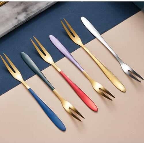 304 stainless steel fruit stick creative tableware household cake restaurant dessert fork bento accessories