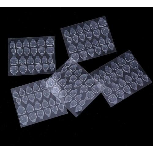 5 Sheets/24pcs Transparent Double Sided False Nail Art Tools Adhesive Tape Glue Sticker DIY