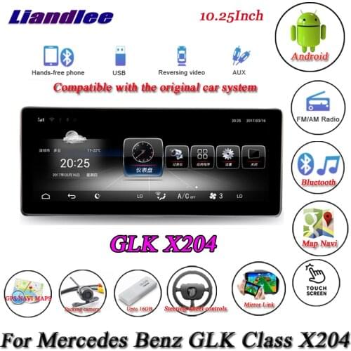 Car GPS Navigation Multimedia Player For Mercedes Benz MB GLK GLC Class X204 Android Screen Auto Carplay Radio Stereo