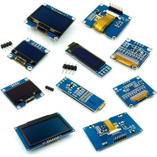 White Blue color 128X64 OLED LCD LED Display Module For Arduino 0.91 0.96 1.3 I2C IIC Serial new original with Case