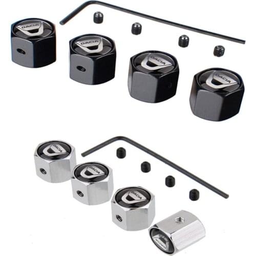 Car Styling Parts Airtight Covers Auto Wheel Tire Valve Air Stems Caps Accessories for Dacia Sandero Dokker Duster Logan Lodgy
