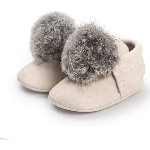 Pudcoco Baby Shoes Newborn Baby Toddler Boys Girls Snow Boots Winter Warm Soft Cotton Fur Crib Shoes Prewalker