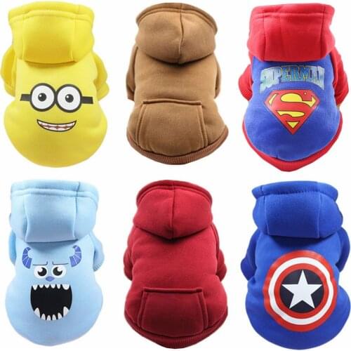 Dog Hoodies Pet Clothes For Dogs Coat Jackets Cotton Dog Clothes Puppy Pet Overalls For Dogs Costume Cat Clothing Pets Outfits