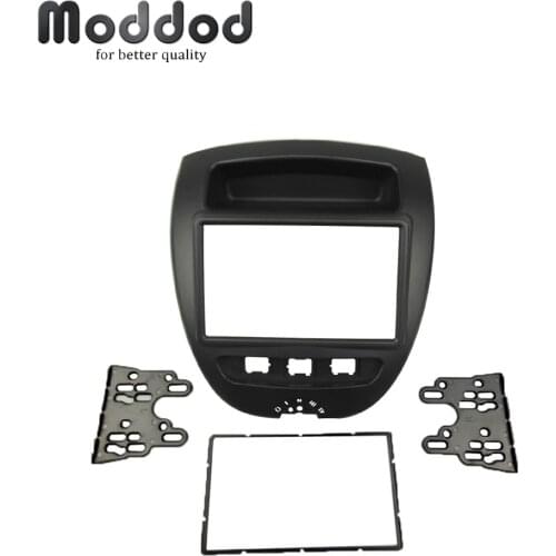 Double Din fascia for Toyota Aygo Citroen C1 Peugeot 107 Radio Facia DVD Stereo Panel Dash Mounting InstallationKit Frame Bezel