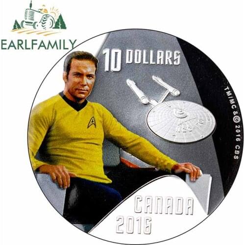 EARLFAMILY 13cm x 12.9cm for Canada Star Trek Creative Car Sticker Waterproof Fashion Personality Creative Stickers JDM Decal