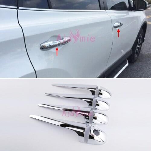 For Toyota RAV4 2014 2015 2016 2017 Chrome Car Styling Door Handle Cover Trim Accessories