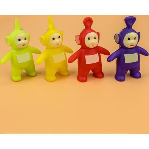 Ins Vintage Girl Heart Keychain Cute Teletubbies Key Chain Pendant Backpack Pendant Bag Pendant Doll Keyring