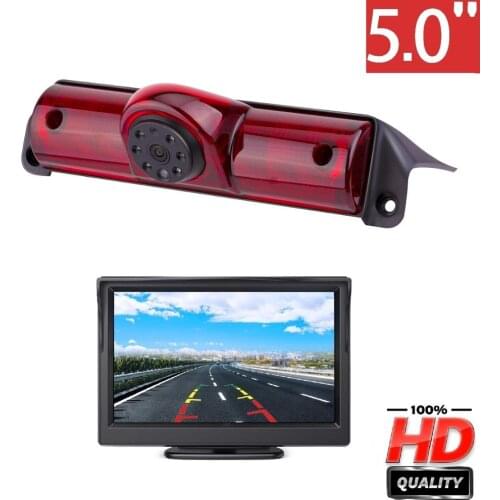 Misayaee HD Car Rear View Brake Light Camera For Chevrolet Express van /Chevy Express / GMC Savana (2003-2017) +5.0 inch display