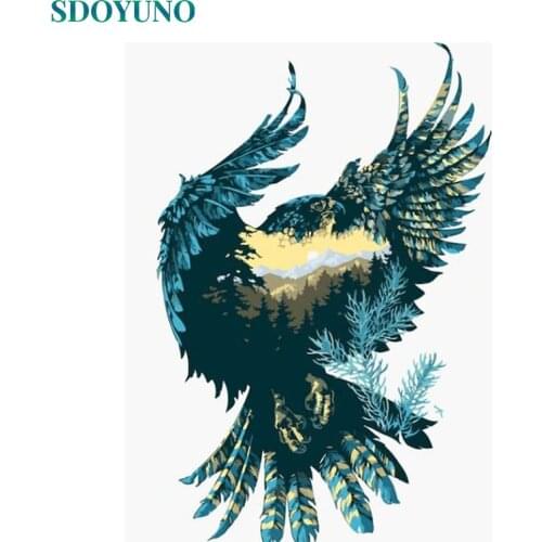 SDOYUNO 60x75cm Paint By Numbers Kits On Canvas Scenery Animals DIY Frameless Painting By Numbers For Adult Digital Hand Paintin