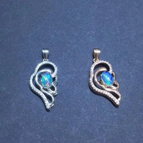 Natural Multicolor opal Pendant natural gemstone pendant necklace 925 sterling silver Elegant clouds girl gift fine jewelery