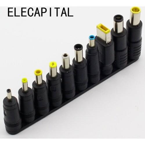 New 10pcs/Set 5.5x2.1mm Multi-type Male Jack for DC Plugs for AC Power Adapter Computer Cables Connectors for Notebook Laptop