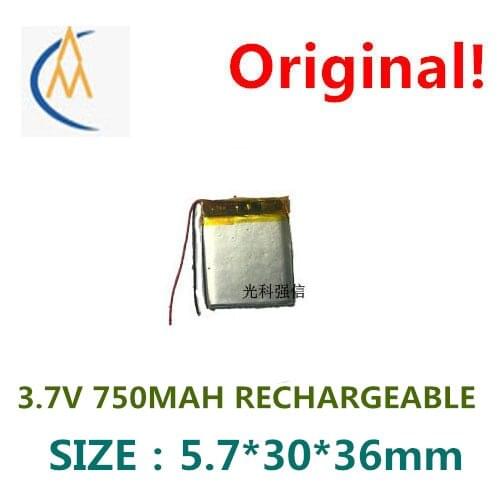 Brand new 3.7V polymer lithium battery 573036 750mah MP3 Bluetooth headset / device / micro electronic product GPS navigator