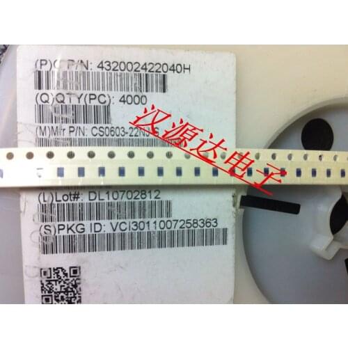 Original New 100% SMD winding inductance 0603 22NH 5% 0.7A 1.6X0.8MM CS0603-22NJ-S
