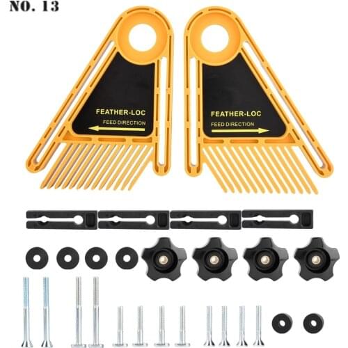 Featherboard Plastic Double Featherboards Table Saw for Trimmer Router Table Saw Woodworking Accessories Golden 1 Set