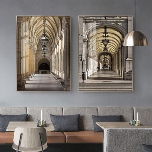 Church Architectural Style Poster Retro Wall Art Picture Prints Canvas Painting Nordic Decoration Home Living Room Decor