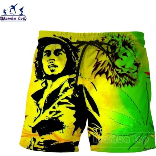 Mamba Top 3D Print National Hero Bob Marley Shorts Men Music Singer Reggae Hip Hop Concert Dirty Braid Spokesperson Women Pants