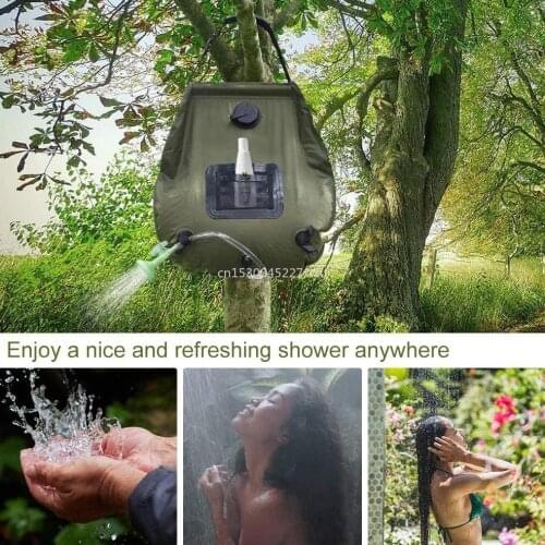 Water Bag 20L Solar Outdoor Shower Bag Portable Camping Shower Bag Heating Hiking Waterzak With Hose For Camp Dropshipping