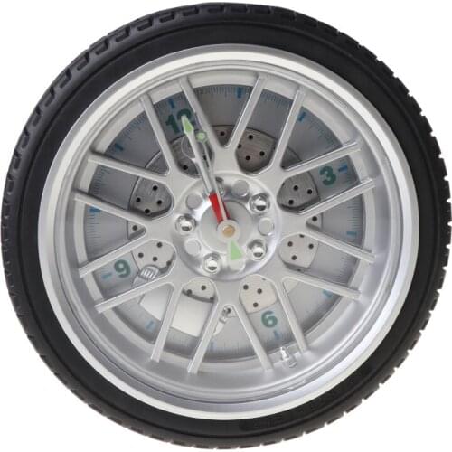 Accurate Clock Decoration Clock Tire Shape Bar Wall Home Decoration R7RC
