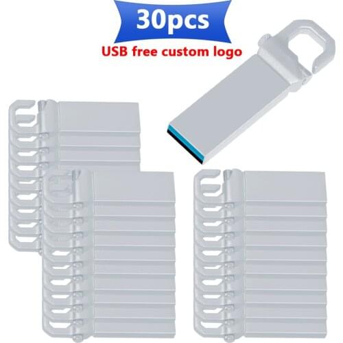 Waterproof Usb Flash Drive 4GB 8GB PenDrives 16GB 32GB 64GB 128 GB Metal Memory Stick Pen Drive 30pcs/lot free Custom logo