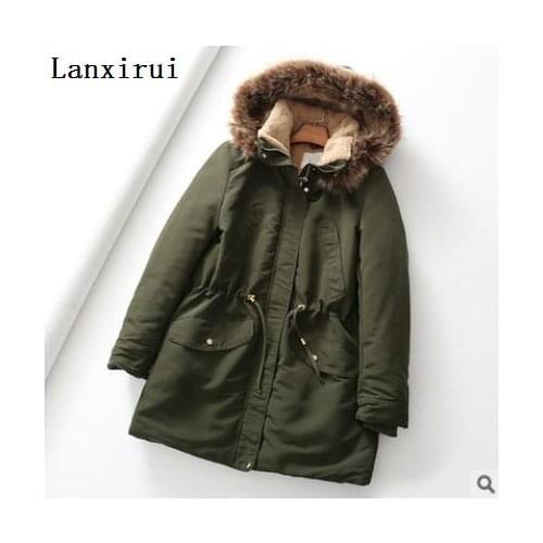 Winter Jacket Women With Large Fur Hooded New Female Long Winter Coat Parkas With Fur Lining Thick Warm Snow Wear