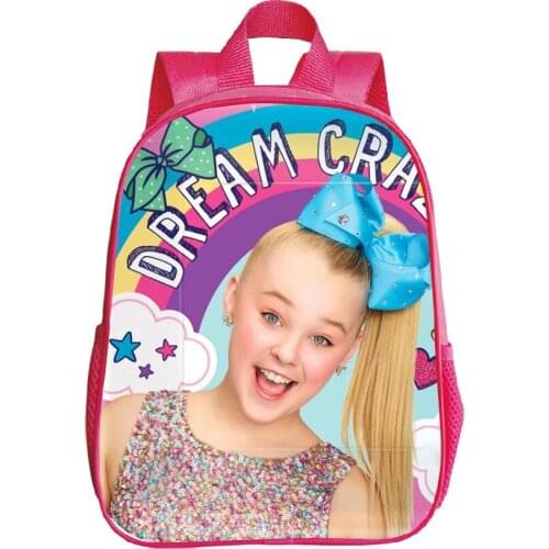 Famous Jojo Siwa School Rucksack Kids Backpack Beautiful Popular Pattern School Bags Kindergarten Daily Backpack Pink