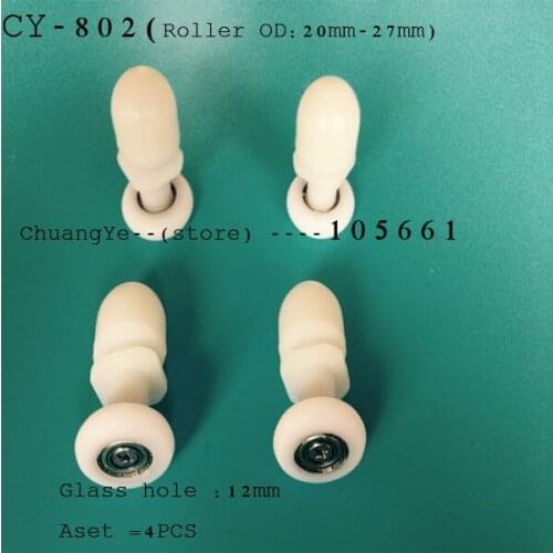 4pcs Replacement Bathroom Shower Door Rollers Runner Wheels 25mm Wheel Diameter