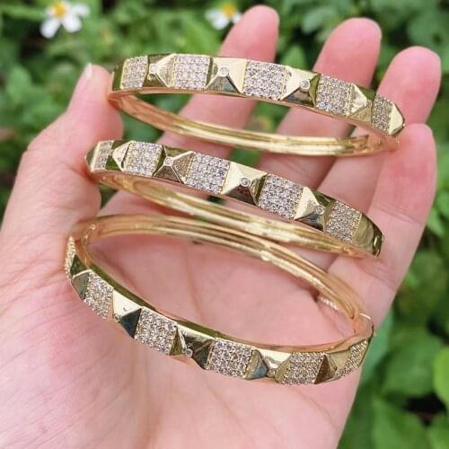 5 Pcs Punk bangle Big cuff bangle Gold color bangle Metal bangle jewelry fashion bangle for women jewelry Bangle 51438