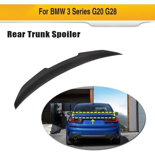 Carbon Fiber Car Rear Trunk Wing Spoiler for BMW 3 Series G20 2019 2020 Rear Trunk Spoiler Boot Lip Wing