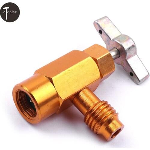 Car 1/2" ACME Thread Refrigerant Can Tap Bottle Opener Aluminum Connecting Manifold Gauge&Auto A/C System Charging Hose