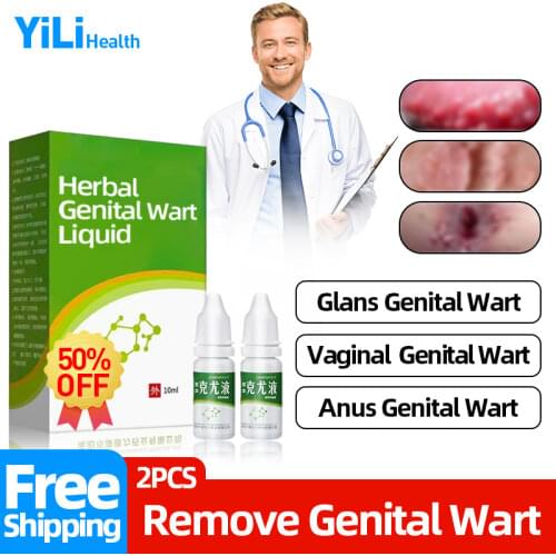 Genital Wart Antibacterial Herbal Liquid hpv Anus Warts Remover Condyloma Treatment Genitals Private Antibacterial Man Women