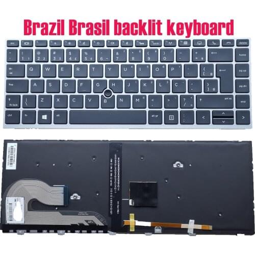 Brazil Brasil backlit keyboard for HP EliteBook 745 G5/745 G6/840 G5/840 G6