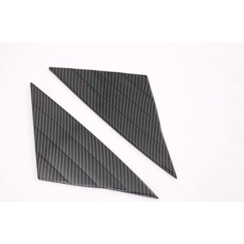For Tesla Model 3 Front Triangle Pillar A Rearview Mirror Sequins Decoration Cover Trim Carbon Fiber Exterior