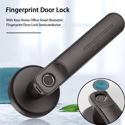 Fingerprint Door Lock Electronic Bedroom Sensitive Smart Biometric Door Lock Anti-Theft Door Handle Smart Lock For Home Office