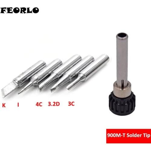 FEORLO Electric Soldering Iron Cannula Casing Handle Adapter with Iron Tip 900M-T-I 900M-T-3C 900M-T-K For HAKKO 852D 936 937D