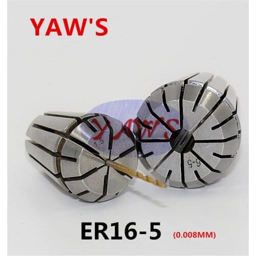 ER16 Collet 1 PCS ER16-5 Beating 0.008mm Precision Spring Collet Chuck Precision Spring Collet Set CNC Milling