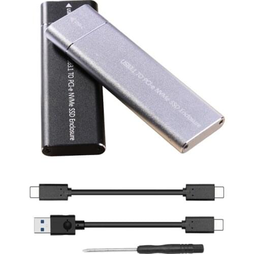 USB 3.1 to M.2 NVME PCIe SSD Enclosure NVMe M Key to Type C Adapter Case 10Gbps Gen2 For SAMSUNG Intel KingSpec NVMe m2 SSD