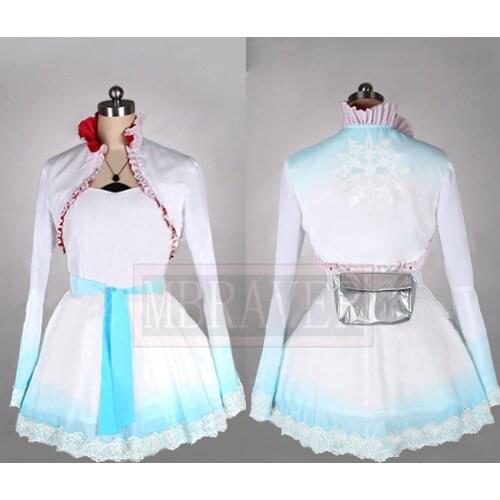 RWBY Weiss Schnee Ice Queen White Trailer Cosplay Costume Custom Made Any Size