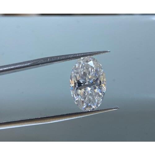 Mosangnai Oval Cut D VVS1 8x12mm 5 Carat Iced Crushed Moissanite Loose Gemstone Diamond Ring