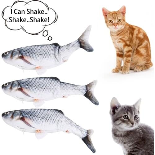 Electric Cat Toy 3D Fish USB Charging Simulation Fish Interactive Cats Toys for Pet supplies