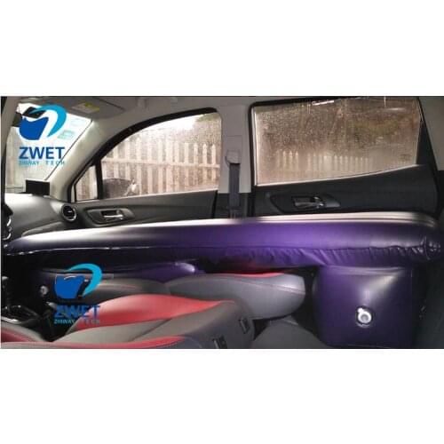 ZWET inflatable car bed mattrer travel bed Seat Free an inflatable bed adult driving a car to travel back to bed/Beige/ Blue